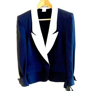 NWT Saks Fifth Avenue Sonia Rykiel blazer navy and white size: 10